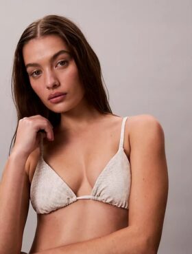 Top de bikini triangular liso Top de bikini triangular liso