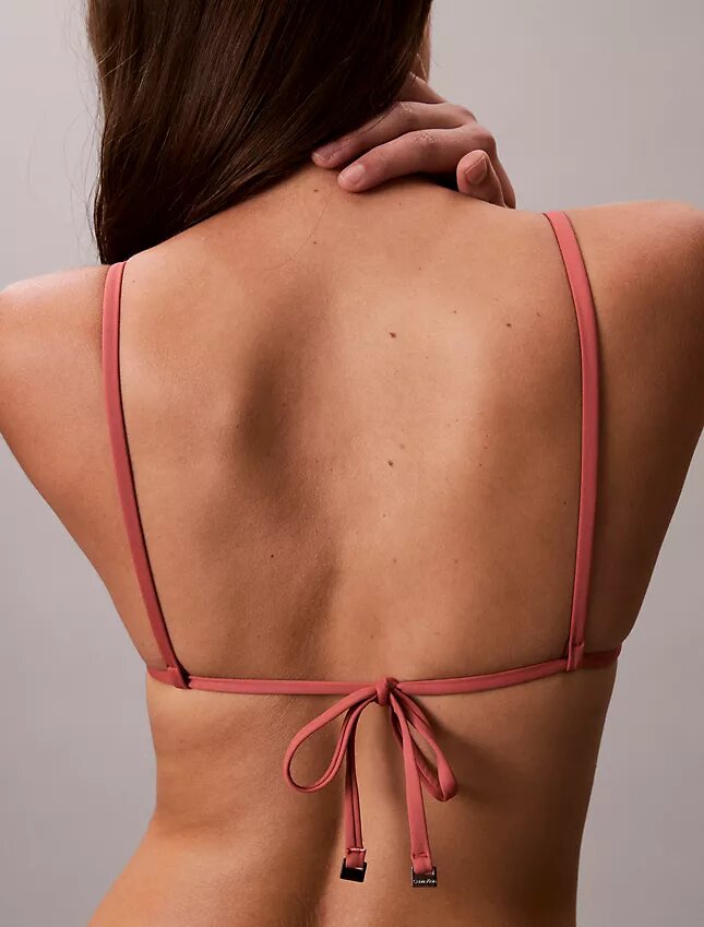 Top de bikini triangular liso Top de bikini triangular liso