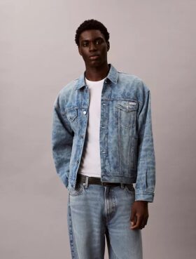 Trucker Jacket Denim con Monogram integral de los años 90