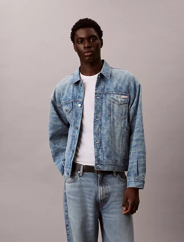 Trucker Jacket Denim con Monogram integral de los años 90 Trucker Jacket Denim con Monogram integral de los años 90