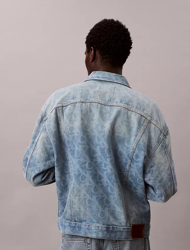 Trucker Jacket Denim con Monogram integral de los años 90 Trucker Jacket Denim con Monogram integral de los años 90