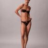 Unlined balconette bra with geometric lace design in black CK Black Unlined balconette bra with geometric lace design in black CK Black