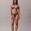 Unlined balconette bra with geometric lace design in black CK Black Unlined balconette bra with geometric lace design in black CK Black