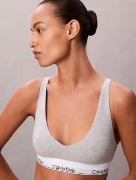 Unlined Bralette de algodón y Modal Icon