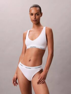 Unlined Bralette de algodón y Modal Icon