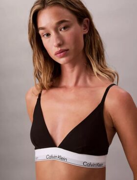 Unlined Bralette de algodón y Modal Icon