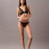 Unlined triangular bra with geometric lace in black from CK Black Unlined triangular bra with geometric lace in black from CK Black