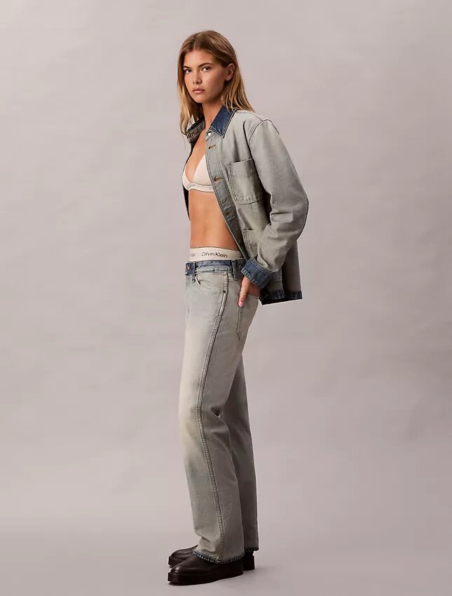 Vaqueros Bootcut holgados con ribete Vaqueros Bootcut holgados con ribete