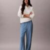 Vaqueros de denim holgados sin cremallera Vaqueros de denim holgados sin cremallera