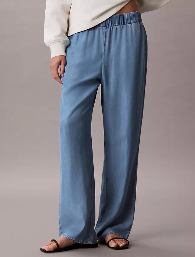 Vaqueros de denim holgados sin cremallera Vaqueros de denim holgados sin cremallera