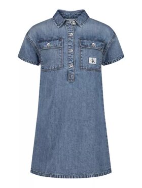 Vestido camisero de Denim para niñas Vestido camisero de Denim para niñas