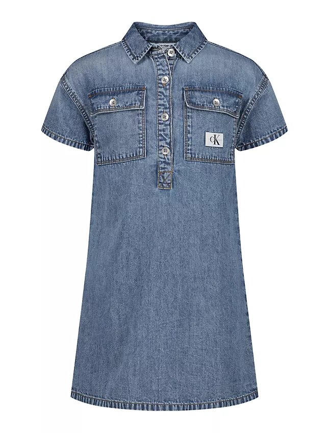 Vestido camisero de Denim para niñas Vestido camisero de Denim para niñas