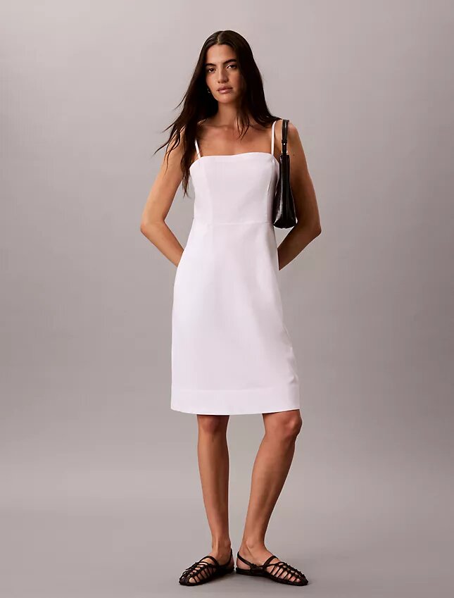 Vestido de mezcla de lino Vestido de mezcla de lino