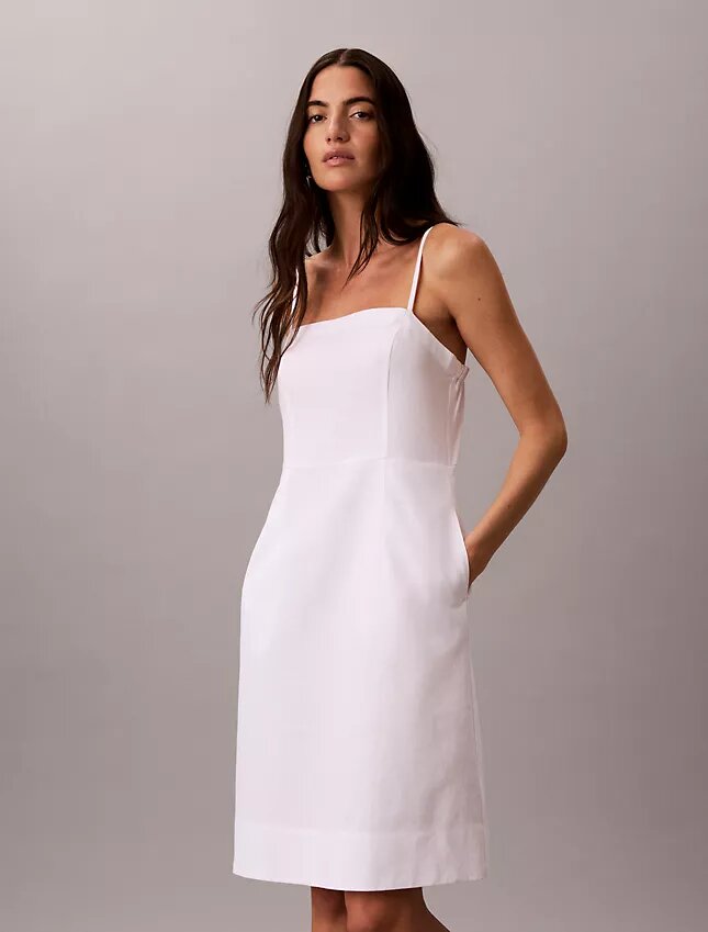Vestido de mezcla de lino Vestido de mezcla de lino