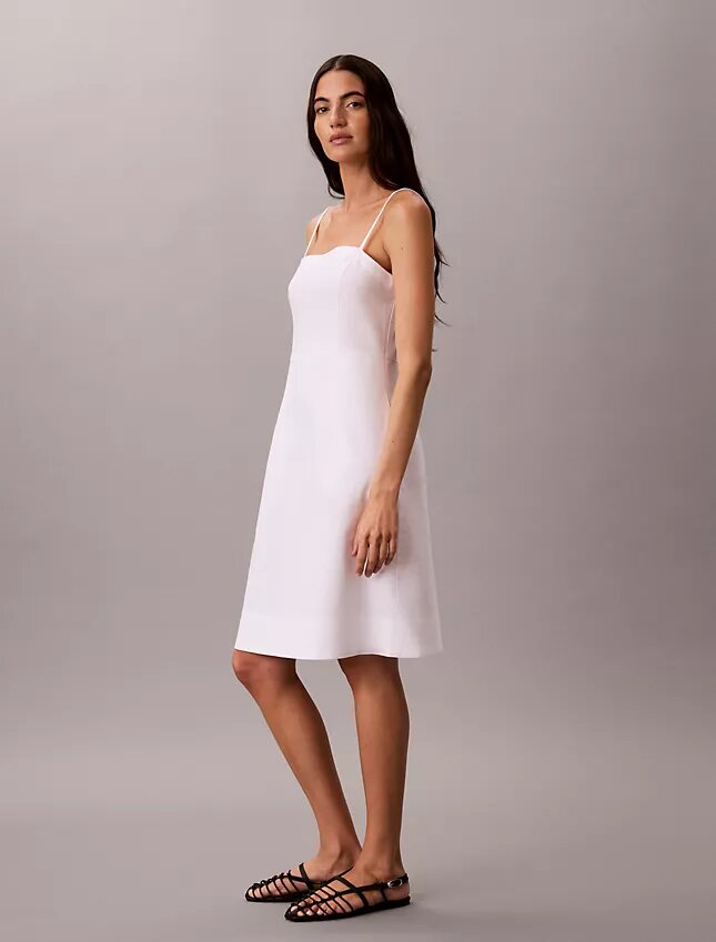 Vestido de mezcla de lino Vestido de mezcla de lino
