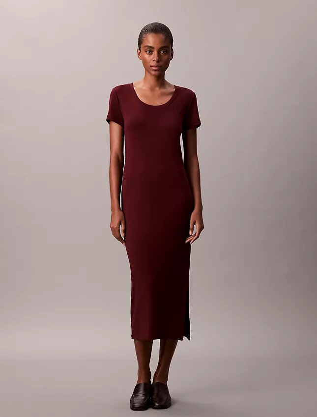 Vestido midi de algodón refinado Vestido midi de algodón refinado