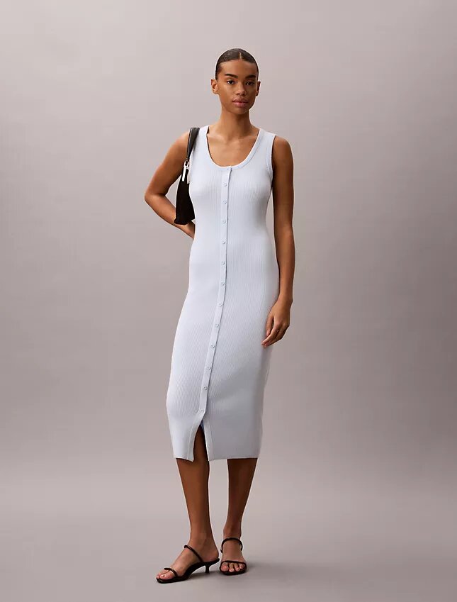Vestido midi de algodón suave Vestido midi de algodón suave