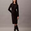 Vestido midi de crepé Vestido midi de crepé