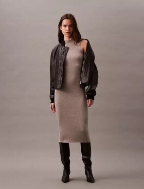 Vestido midi de lurex