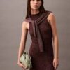 Vestido midi de lurex Vestido midi de lurex