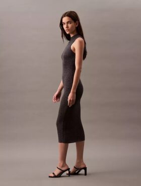 Vestido midi de lurex