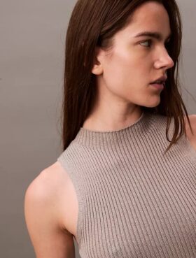 Vestido midi de lurex