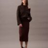 Vestido midi de lurex Vestido midi de lurex