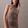 Vestido midi de lurex Vestido midi de lurex