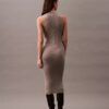 Vestido midi de lurex Vestido midi de lurex