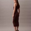 Vestido midi de lurex Vestido midi de lurex