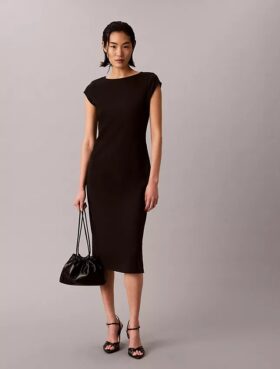 Vestido midi de ponte