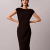 Vestido midi de ponte Vestido midi de ponte