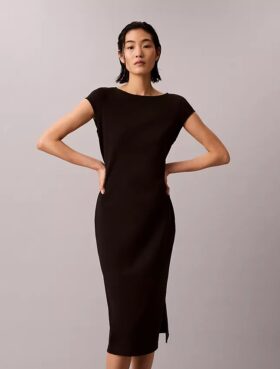 Vestido midi de ponte