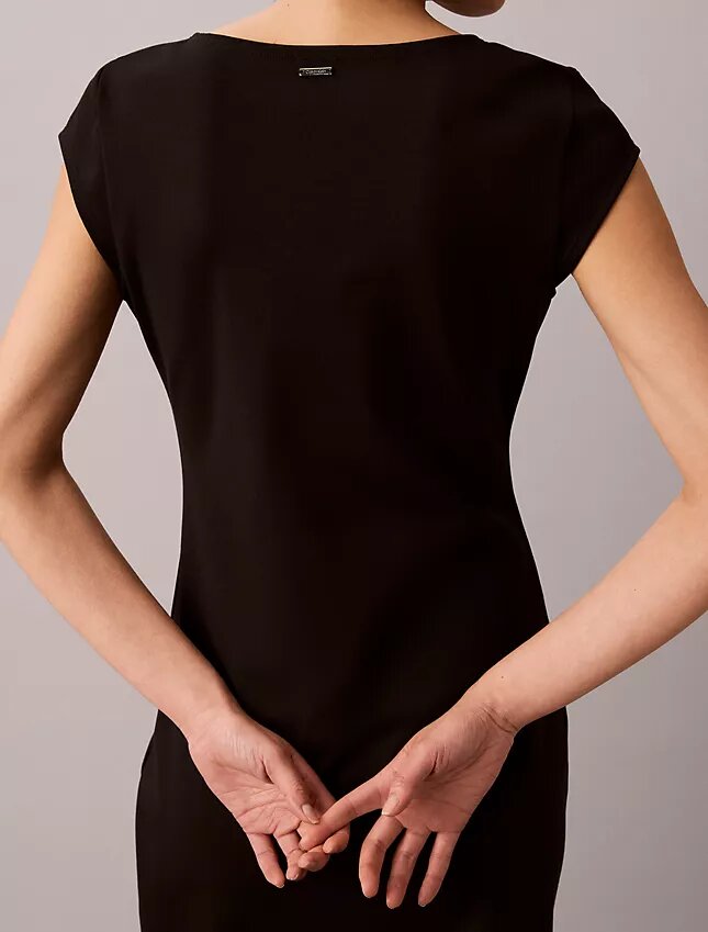 Vestido midi de ponte Vestido midi de ponte