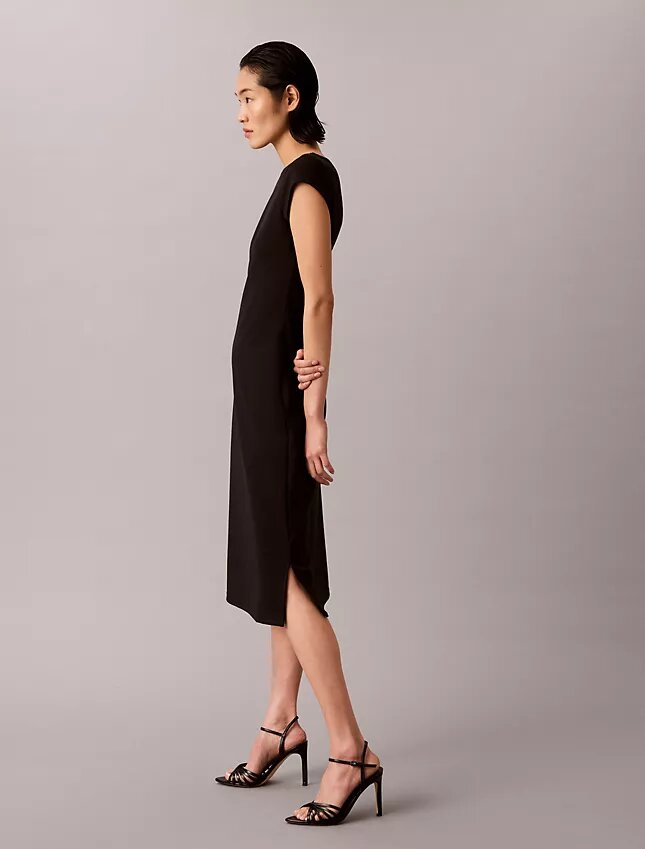 Vestido midi de ponte Vestido midi de ponte