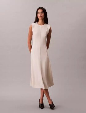 Vestido midi de punto suave Vestido midi de punto suave