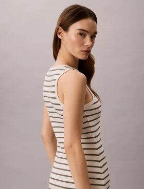Vestido midi de rayas acanaladas Monologo
