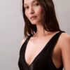 Vestido midi de viscosa acanalada