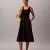 Vestido midi fruncido Vestido midi fruncido
