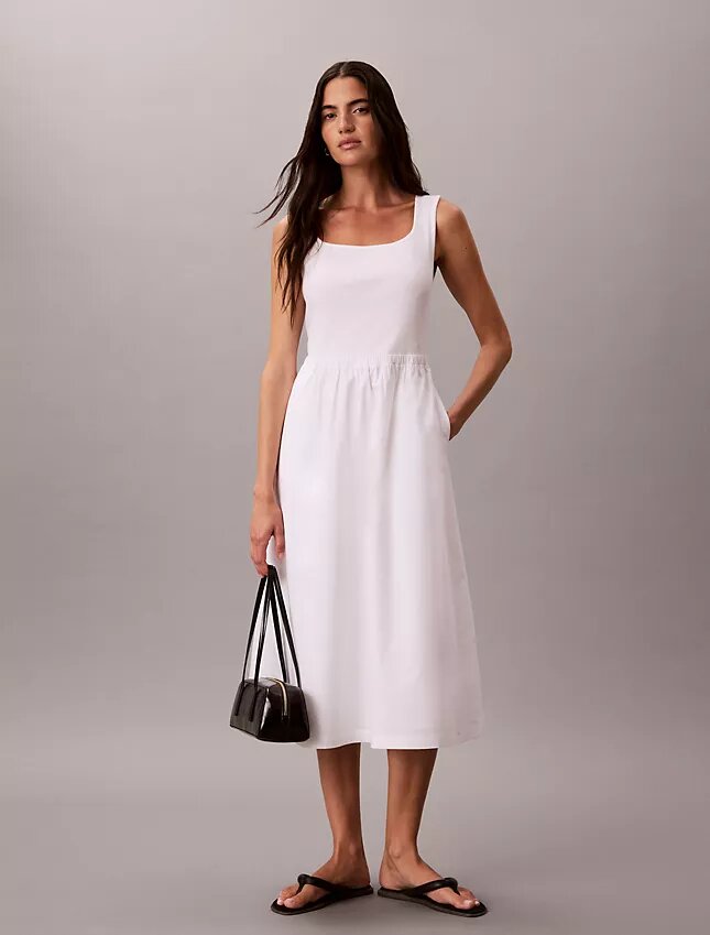 Vestido midi fruncido Vestido midi fruncido