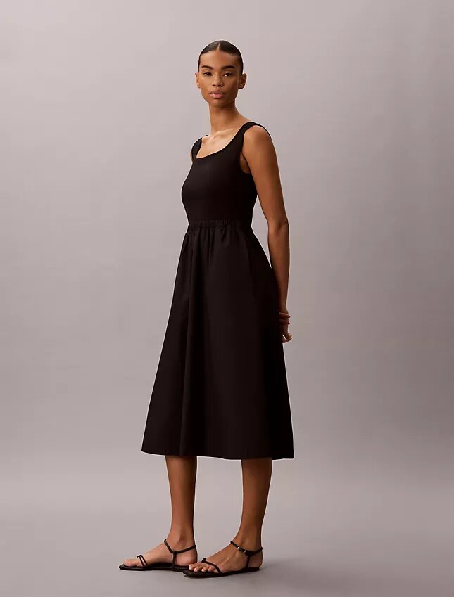 Vestido midi fruncido Vestido midi fruncido