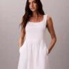 Vestido midi fruncido Vestido midi fruncido