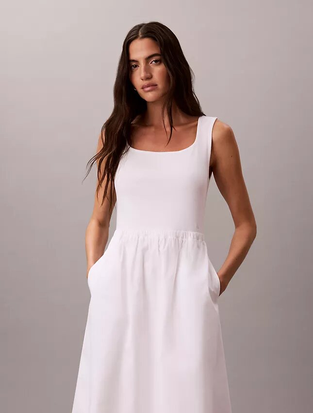 Vestido midi fruncido Vestido midi fruncido