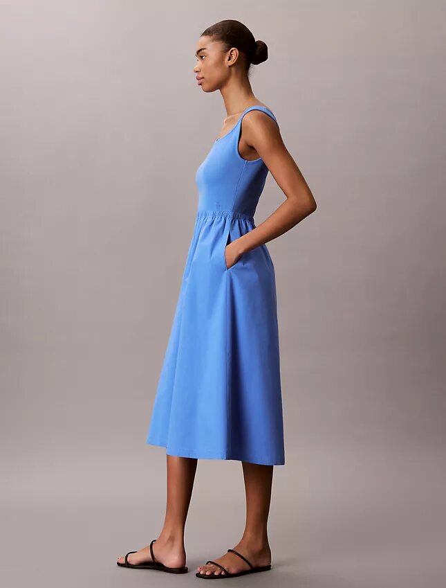 Vestido midi fruncido Vestido midi fruncido