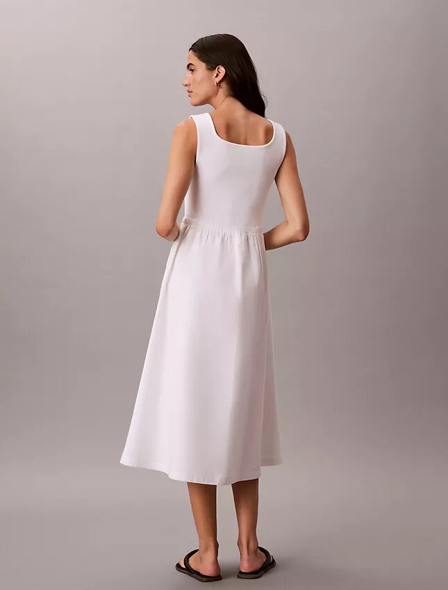 Vestido midi fruncido Vestido midi fruncido