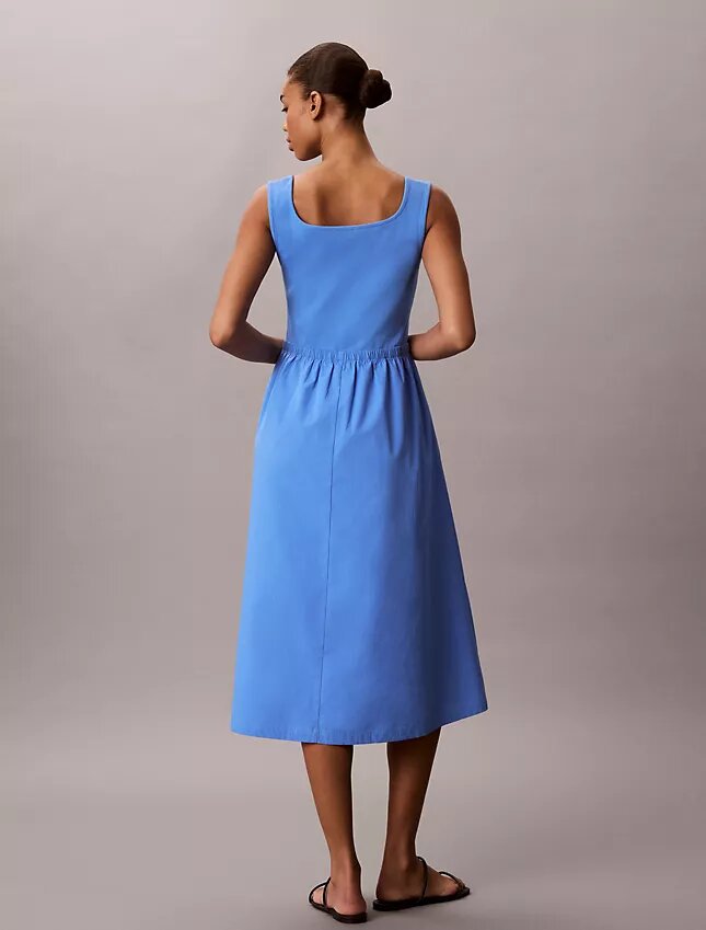 Vestido midi fruncido Vestido midi fruncido