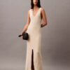 Vestido midi sin mangas de punto bouclé