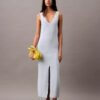 Vestido midi sin mangas de punto bouclé