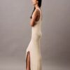 Vestido midi sin mangas de punto bouclé