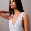 Vestido midi sin mangas de punto bouclé